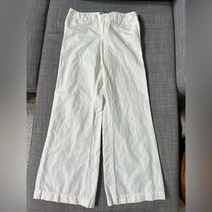GAP White Boot Cut Cotton/Linen Blend Pants Sz 8